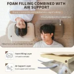 Naturehike Yugu 2-in-1 Sponges Inflatable Pillow - Champagne Brown (L) - Image 5