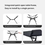 Naturehike Yamami YL01 Lightweight Table - Black (62×39×39) - Image 4