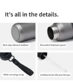 Naturehike Chasing Wind Titanium Sports Bottle - Space Ash - Image 2