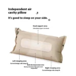 Naturehike D Series Automatic Inflatable Cushion with Built-in Pillow - Khaki Single(200*65*3) - Image 2