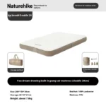 Naturehike DREAM Series Brushed Inflatable Air Mattress with Built-in Pump- Ice Coffee (200*150*20) - Image 2