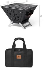 Naturehike Folding Fire Rack - Black (30*30*23) - Image 3