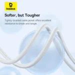 (TS) Baseus Encok CZ20 Wired Earphones - Moon White - Image 3