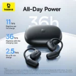 (TS) Baseus Eli 2i Fit Open-Ear True Wireless Earbuds - Cosmic Black - Image 5