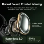 (TS) Baseus Eli Sport 2 Open-Ear True Wireless Earbuds - Cosmic Black - Image 3