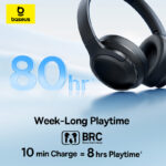 (TS) Baseus Bass BH1 Lite Wireless Headphones - Cosmic Black - Image 6