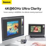 Baseus UltraJoy Series 7-Port HUB Docking Station - Space Grey - Image 7