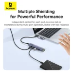 Baseus UltraJoy Series 4-Port HUB AIR - Space Grey - Image 11