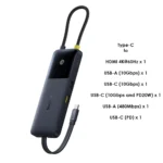 Baseus Dual Fast Charging 6-in-1 HUB - Cosmic Black - Image 7