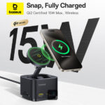 Baseus MagPro II 7-in-1 HUB Magnetic Wireless Charging 15W - Cosmic Black - Image 11