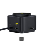 Baseus MagPro II 7-in-1 HUB Magnetic Wireless Charging 15W - Cosmic Black - Image 2