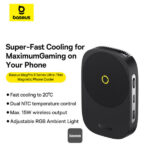 Baseus MagPro II Series Ultra-Thin Magnetic Phone Cooler (with Wireless Charger) - Cosmic Black - Image 9