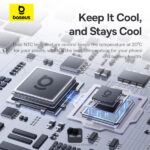 Baseus MagPro II Series Ultra-Thin Magnetic Phone Cooler (with Wireless Charger) - Cosmic Black - Image 4
