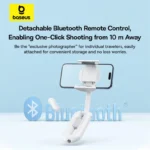 Baseus TechShot Dual-Support Phone Selfie Stick - Moon White - Image 11