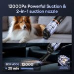 (TS) Baseus A5 Car Vacuum Cleaner (16000pa) - Cluster Black - Image 3