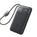 (TS) Baseus EnerFill FC11 Digital Display Power Bank with Dual Built-in USB-C Cables  20000mAh 45W - Cosmic Black