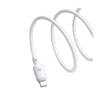 (TS) Baseus Foamed Silicone Fast Charging Data Cable USB-C to USB-C 100W 1m - Moon White - Image 3