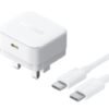 Baseus Palm Fast Charger 1C 30W - (with Baseus Cable USB-C to USB-C 60W) - White