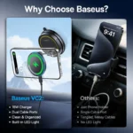 (TS) Baseus PrimeTrip VC2 Flex Pro Magnetic Wireless Car Charger Mount Suction Cup Version - Cosmic Black - Image 10