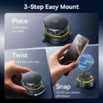 (TS) Baseus PrimeTrip VC2 Flex Pro Magnetic Wireless Car Charger Mount Suction Cup Version - Cosmic Black - Image 8