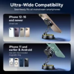 (TS) Baseus PrimeTrip VC2 Flex Pro Magnetic Wireless Car Charger Mount Suction Cup Version - Cosmic Black - Image 7