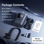 (TS) Baseus GoTrip VA1 Pro Super Mini Wired Inflator 22-Cylinder - Cosmic Black - Image 9