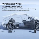 (TS) Baseus PrimeTrip VA1 Wired and Wireless 2-in-1 Tire Inflator - Cosmic Black - Image 12