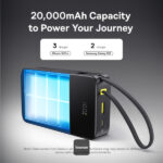 Baseus EnerFill FC51 Bipow2 Pro Digital Display Power Bank with Built-in Cable 20000mAh 22.5W - Cosmic Black - Image 8