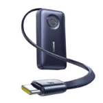 (TS) Baseus EnerCore CR11 Power Bank with Retractable Cable 10000mAh 45W - Cosmic Black