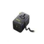 (TS) Baseus EnerCore CG11 6-in-1 Universal Travel Adapter with Retractable Cable 70W - Cosmic Black - Image 2