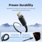 (TS) Baseus Foamed Silicone Fast Charging Data Cable USB-C to USB-C 100W 1m - Comic Black - Image 2