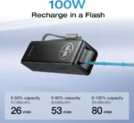 EcoFlow RAPID Power Bank (25,000mAh, 170W, 100W Built-In and Retractable Cables) - Black - Image 7