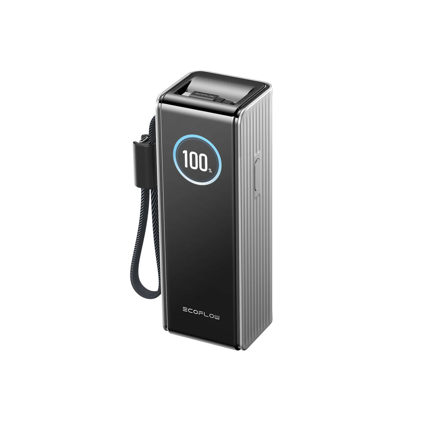 EF-RAPID25K100W-S-US EcoFlow RAPID Power Bank (25,000mAh, 170W, 100W Built-In and Retractable Cables) - Silver - Image 1