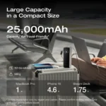 EcoFlow RAPID Power Bank (25,000mAh, 170W, 100W Built-In and Retractable Cables) - Silver - Image 5