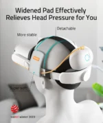 Syntech VR Elite Strap with Battery Pack Compatible with Meta/Oculus Quest 2 - White - Image 5