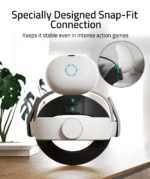 Syntech VR Elite Strap with Battery Pack Compatible with Meta/Oculus Quest 2 - White - Image 4