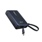 Baseus PicoGo Digital Display Power Bank with Built-in UBB-C Cable 10000mAh 45W - Cosmic Black - Image 3