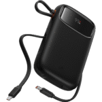 (TS) Baseus EnerFill FC31 Qpow3 Digital Display Power Bank with 2 Built-in USB-C Cables 10000mAh 45W - Cosmic Black