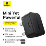 (TS) Baseus Palm Fast Charger 1C 20W - Cluster Black - Image 2