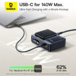 (TS) Baseus Nomos Qi2 5-in-1 Desktop Charger 140W - Cosmic Black - Image 9