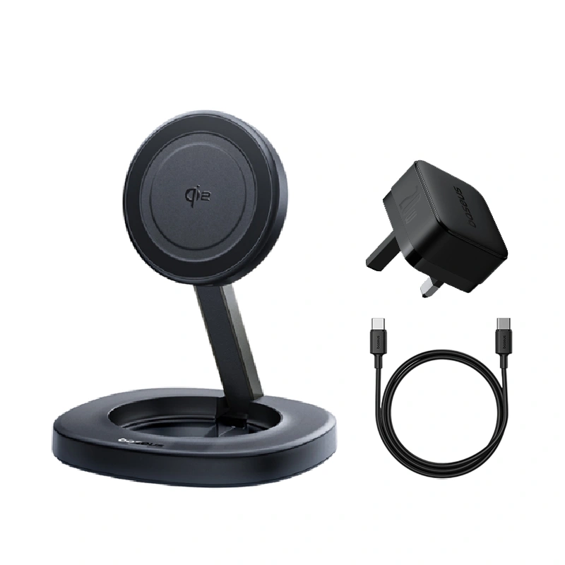 P10282103123-01 (TS) Baseus EnerFill FF11 Qi2 Foldable Wireless Charger 15W - Cosmic Black - Image 1