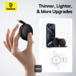 (TS) Baseus Free2Pull Mini Cable USB-C to USB-C 60W 1m - Cluster Black - Image 8