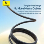 Baseus Ultra-Fast One-for-Three Fast Charging Cable USB-A to M+L+C 1.3m - Cosmic Black - Image 7