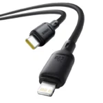 Baseus Silky Series Fast Charging Cable USB-C to iP 20W 1m - Cluster Black - Image 3