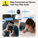 (TS) Baseus Security P1 Lite Indoor Camera 2K - Moon White - Image 10