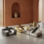 Elegant Square Tissue Holder with Wooden Handle - Image 8