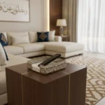 Elegant Square Tissue Holder with Wooden Handle - Image 5