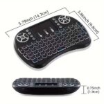 I8 Mini Wireless Keyboard with Touchpad & Air Mouse 2.4G 7-Color Backlit
