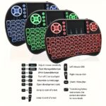 I8 Mini Wireless Keyboard with Touchpad & Air Mouse 2.4G 7-Color Backlit - Image 3