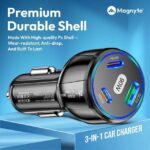 Magnyte Trident Pro 90W Car Charger 3-Port PD QC3.0 - Image 2